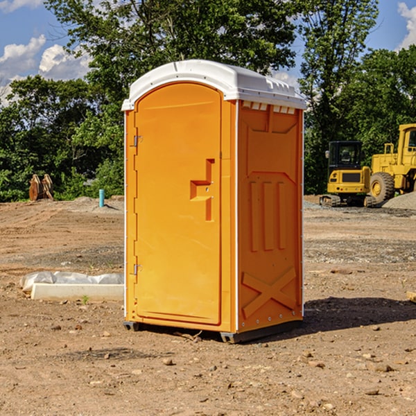 how often are the portable toilets cleaned and serviced during a rental period in Perronville